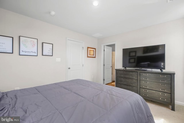 view of carpeted bedroom