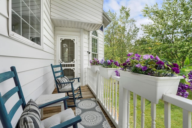 balcony with a porch