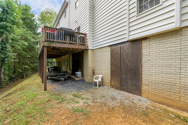 exterior space with a deck