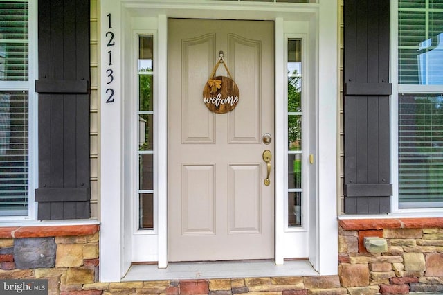 view of doorway to property