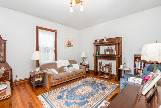 living room featuring hardwood / wood-style floors