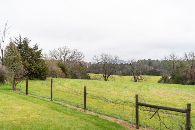 view of yard with a rural view