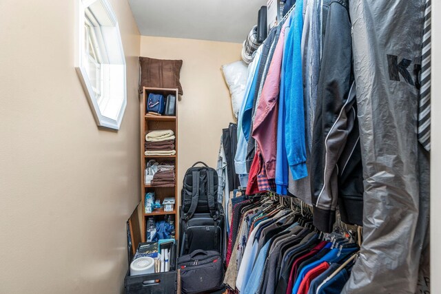 view of walk in closet