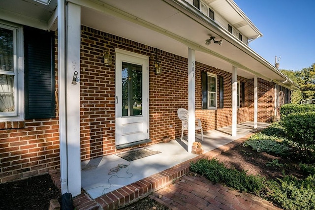 exterior space with covered porch