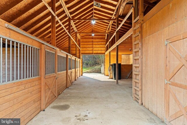 view of horse barn