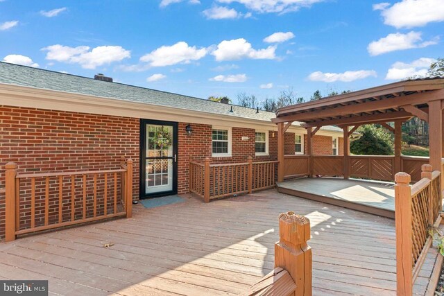 view of wooden deck