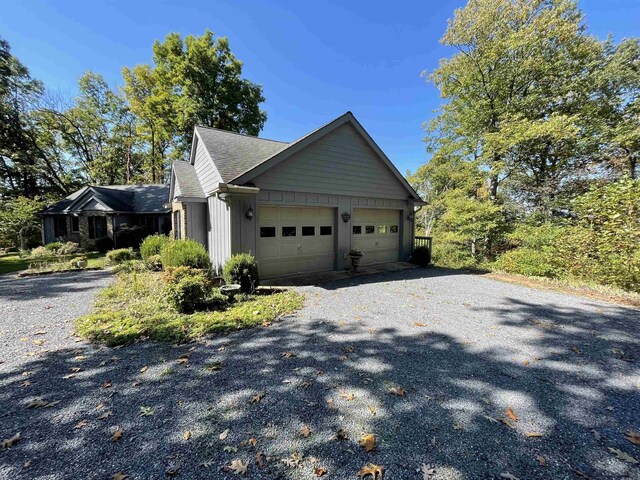 view of home's exterior featuring a garage