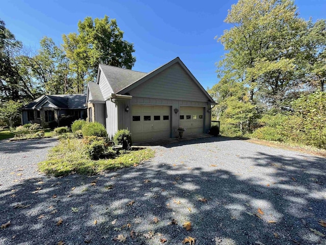 view of home's exterior featuring a garage