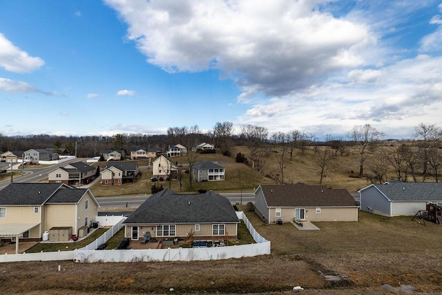 bird's eye view featuring a residential view