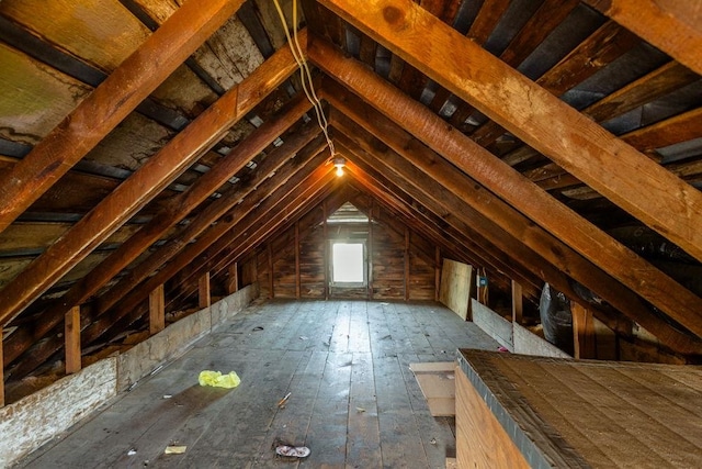 view of attic