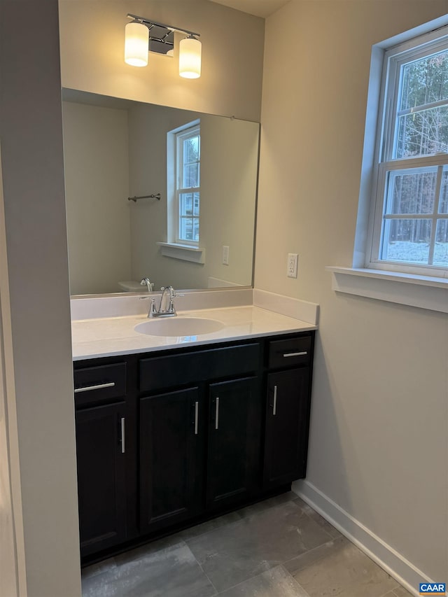 bathroom featuring vanity