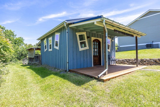 view of outbuilding with central AC unit