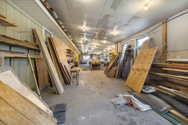 miscellaneous room with concrete flooring