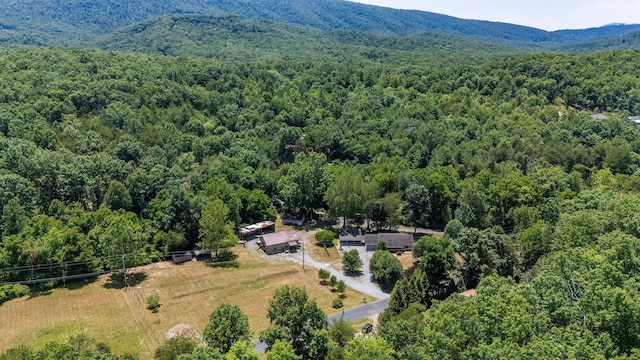 aerial view featuring a mountain view