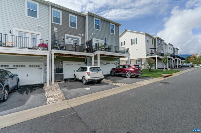 exterior space featuring a garage