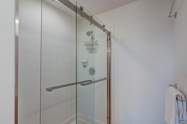 bathroom featuring walk in shower