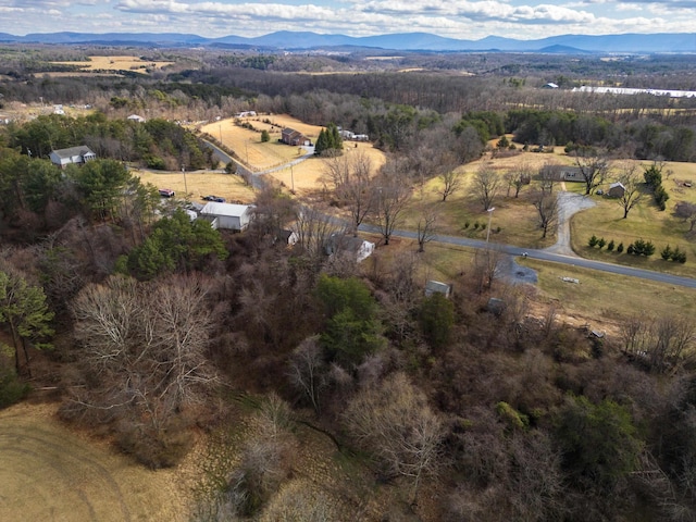 aerial view with a mountain view