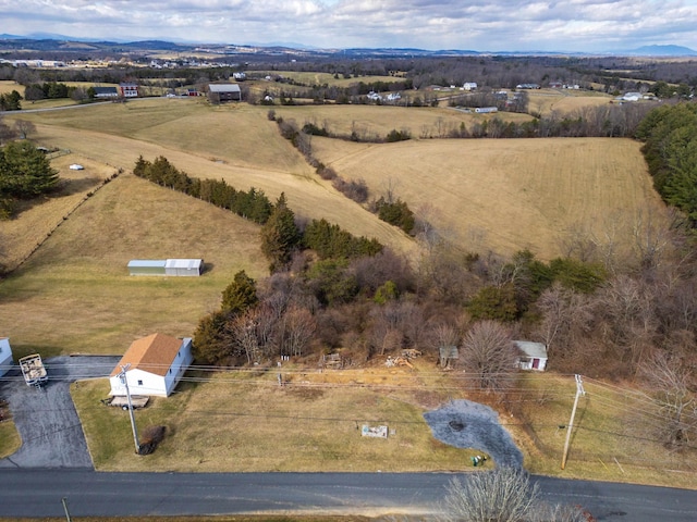 drone / aerial view featuring a rural view