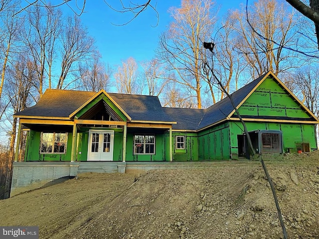 view of front of home featuring french doors