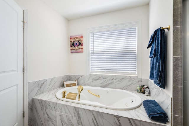 full bath with a garden tub