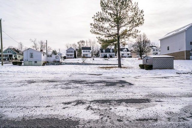 view of snowy yard