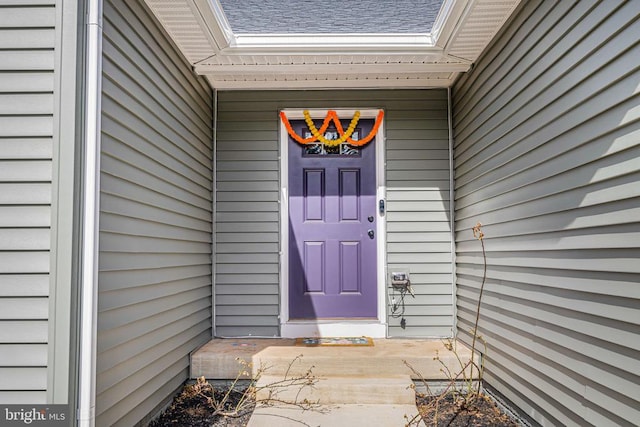 view of doorway to property