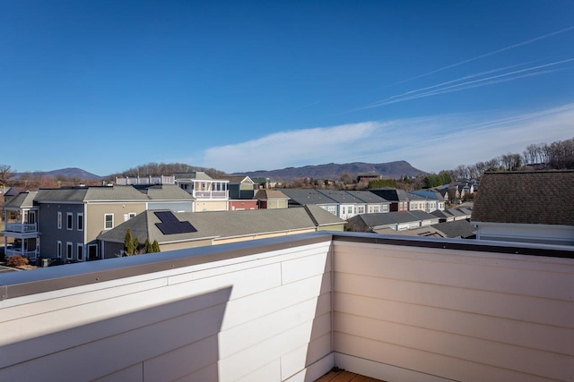 balcony with a mountain view