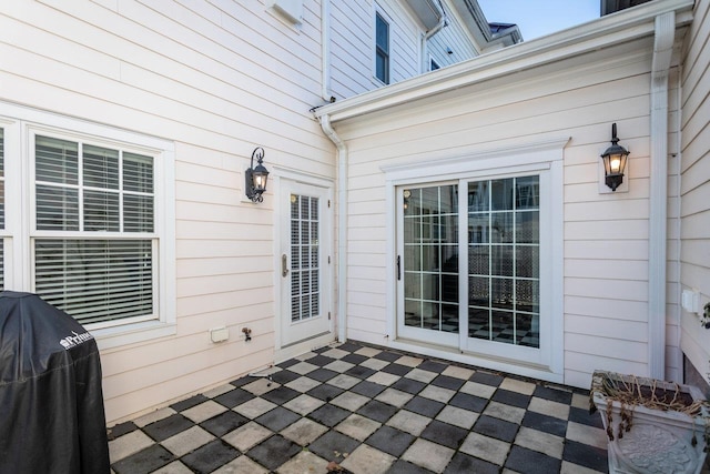 view of patio with grilling area