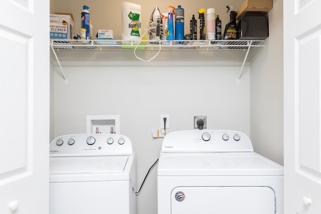 laundry area featuring laundry area and washing machine and dryer