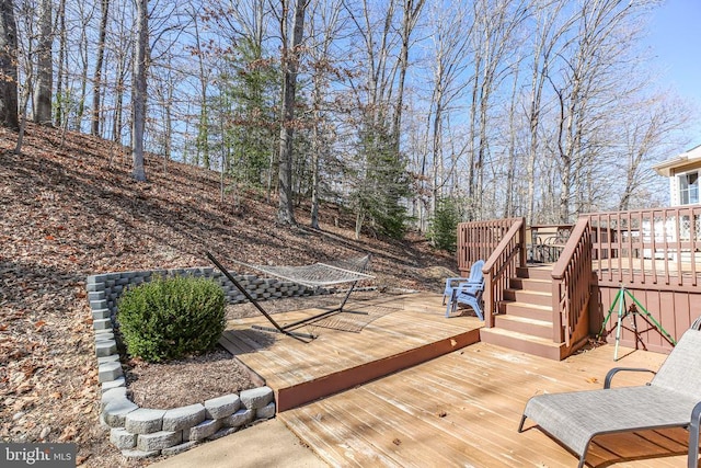 view of wooden terrace