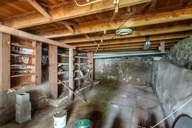 view of basement