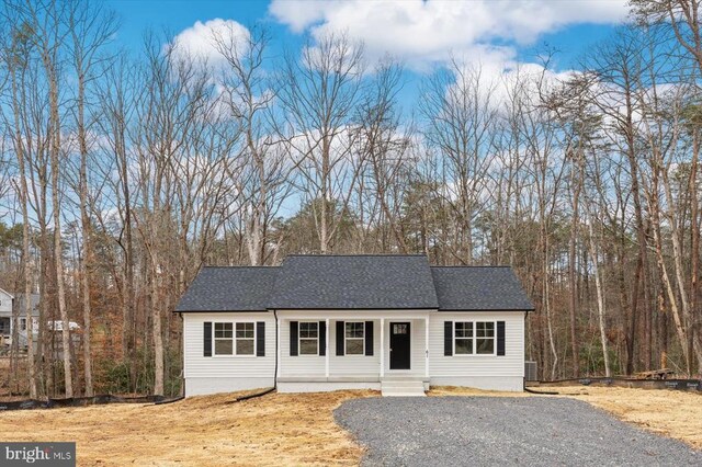 view of front of home featuring covered porch