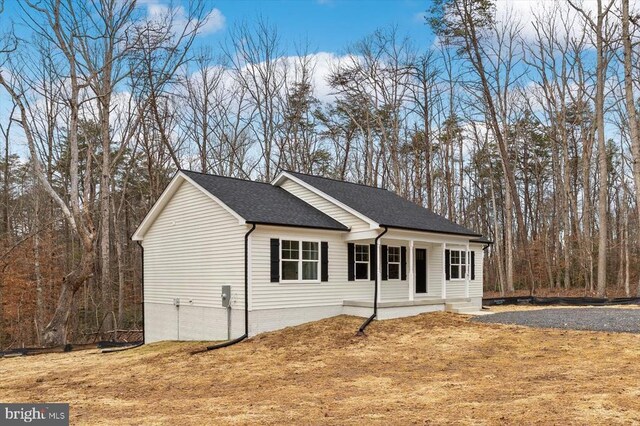 view of front of home with a porch