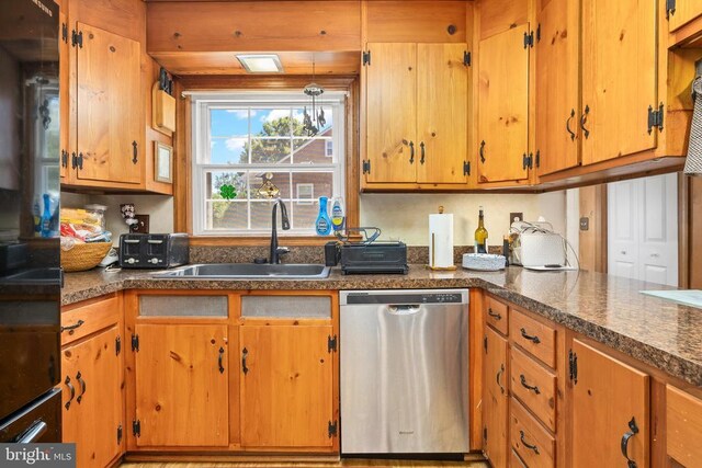 kitchen featuring dishwasher and sink