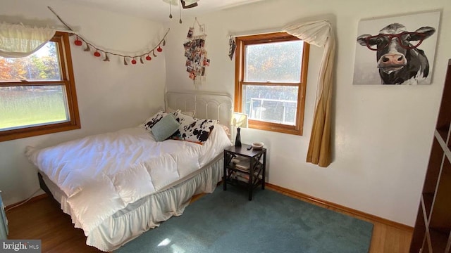 bedroom with baseboards