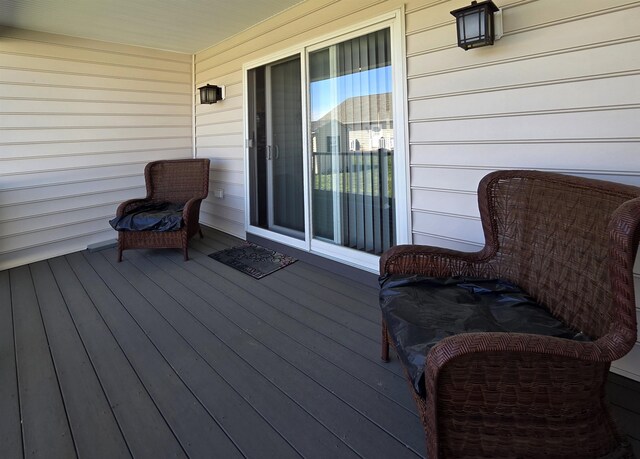 wooden deck with covered porch