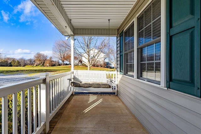 balcony with covered porch