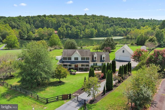 bird's eye view with a rural view