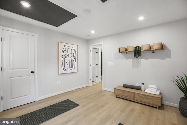 interior space featuring light hardwood / wood-style flooring