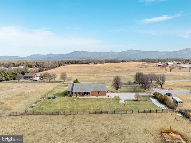 view of mountain feature featuring a rural view