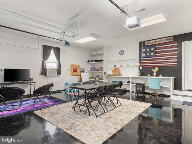 dining room featuring cooling unit