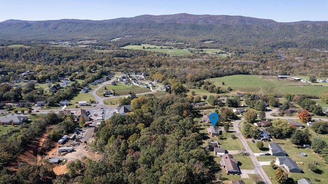 drone / aerial view with a mountain view