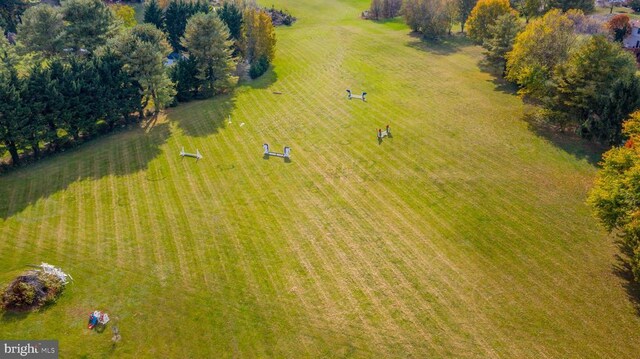 bird's eye view featuring a rural view