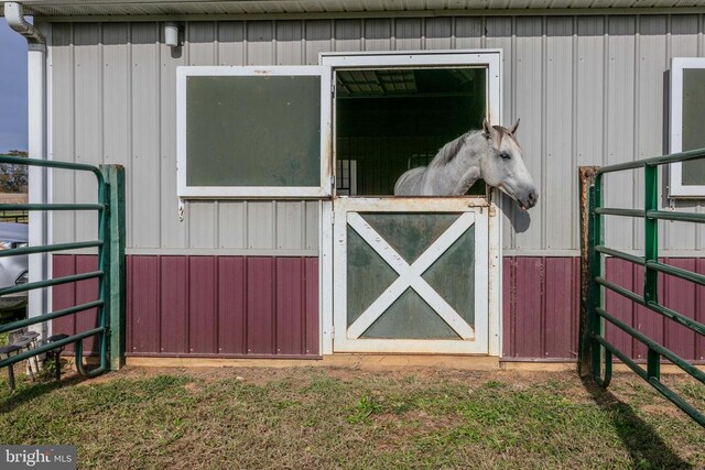 view of horse barn