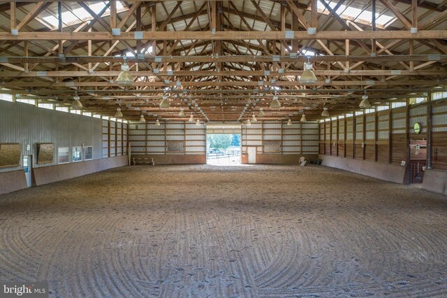 view of horse barn