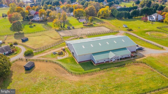 drone / aerial view featuring a rural view