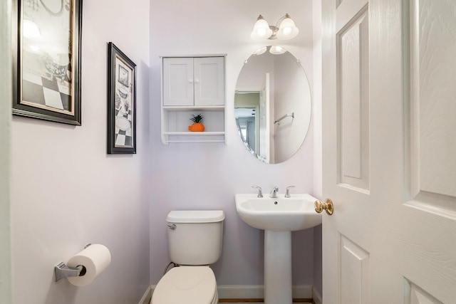 half bathroom with toilet