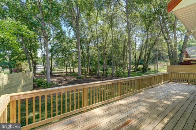 view of wooden deck