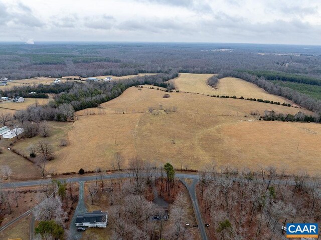 drone / aerial view with a rural view