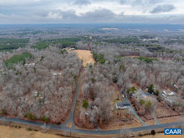 bird's eye view with a forest view